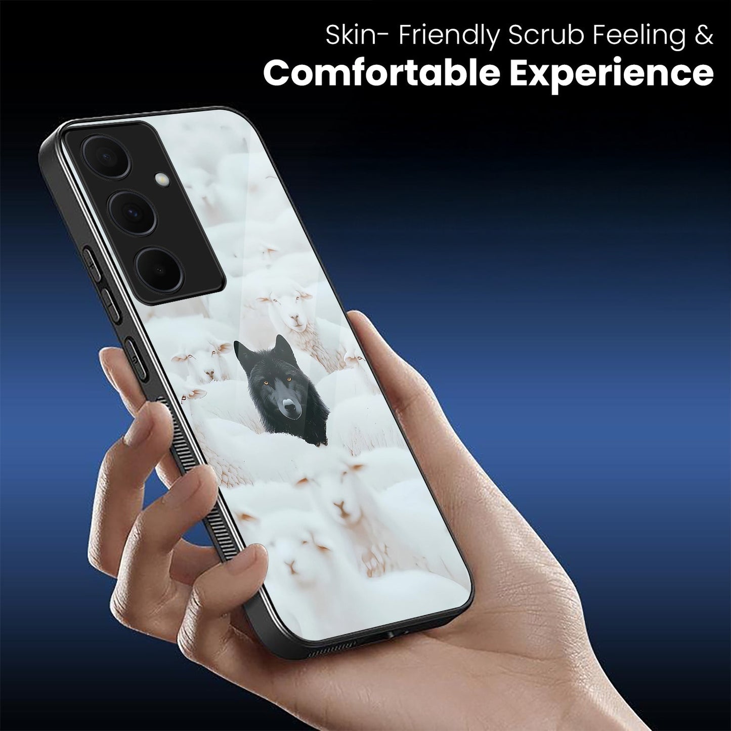 Samsung Galaxy A56 Premium Acrylic Shockproof Glass Back Case (Alpha Shadow)