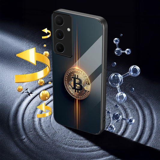 Samsung Galaxy A56 Premium Acrylic Shockproof Glass Back Case (Crypto Luxe)