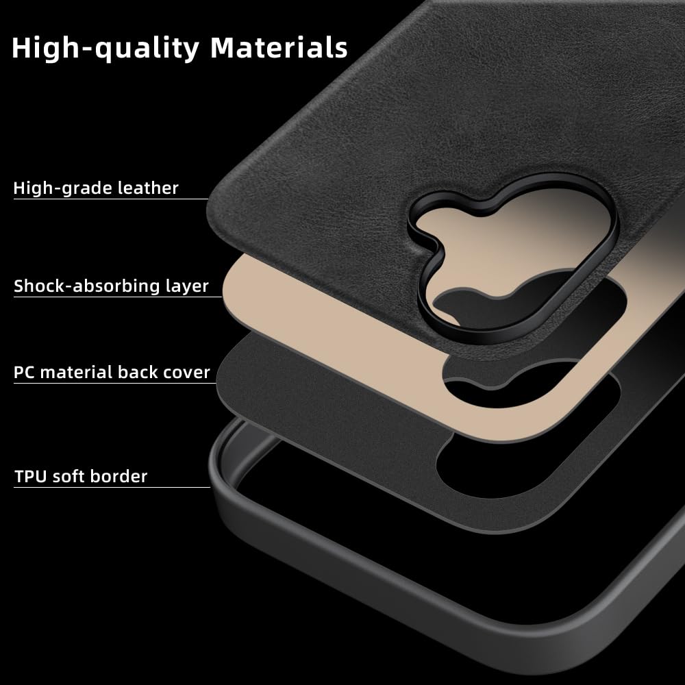 iPhone 16 5G Heritage Soft Leather with Metal Satyamev Jayate Emblem Case