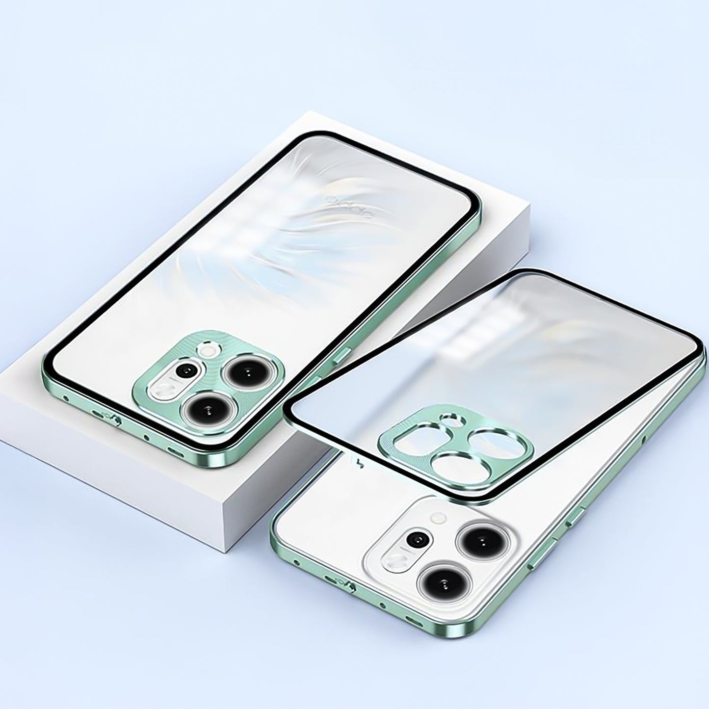 Oppo Reno14 5G Aluminium Metal Bumper Shield Transparent Back Case