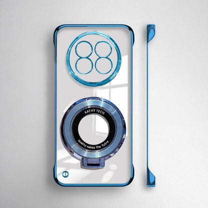 Realme 13 Pro+ 5G Blue phone case with camera lens protector on a light gray background