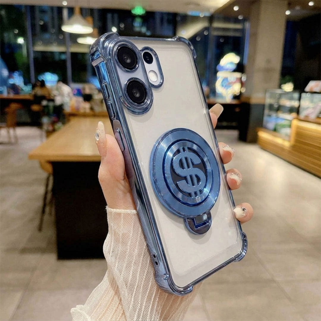 Vivo X200 FE 5G Four Corner Airbags 100% Original Astro Money Magnet Rotating Dollar Case