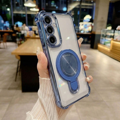 Samsung Galaxy M56 5G Luxury Four Corner Invincible Bracket Ring Stand Case