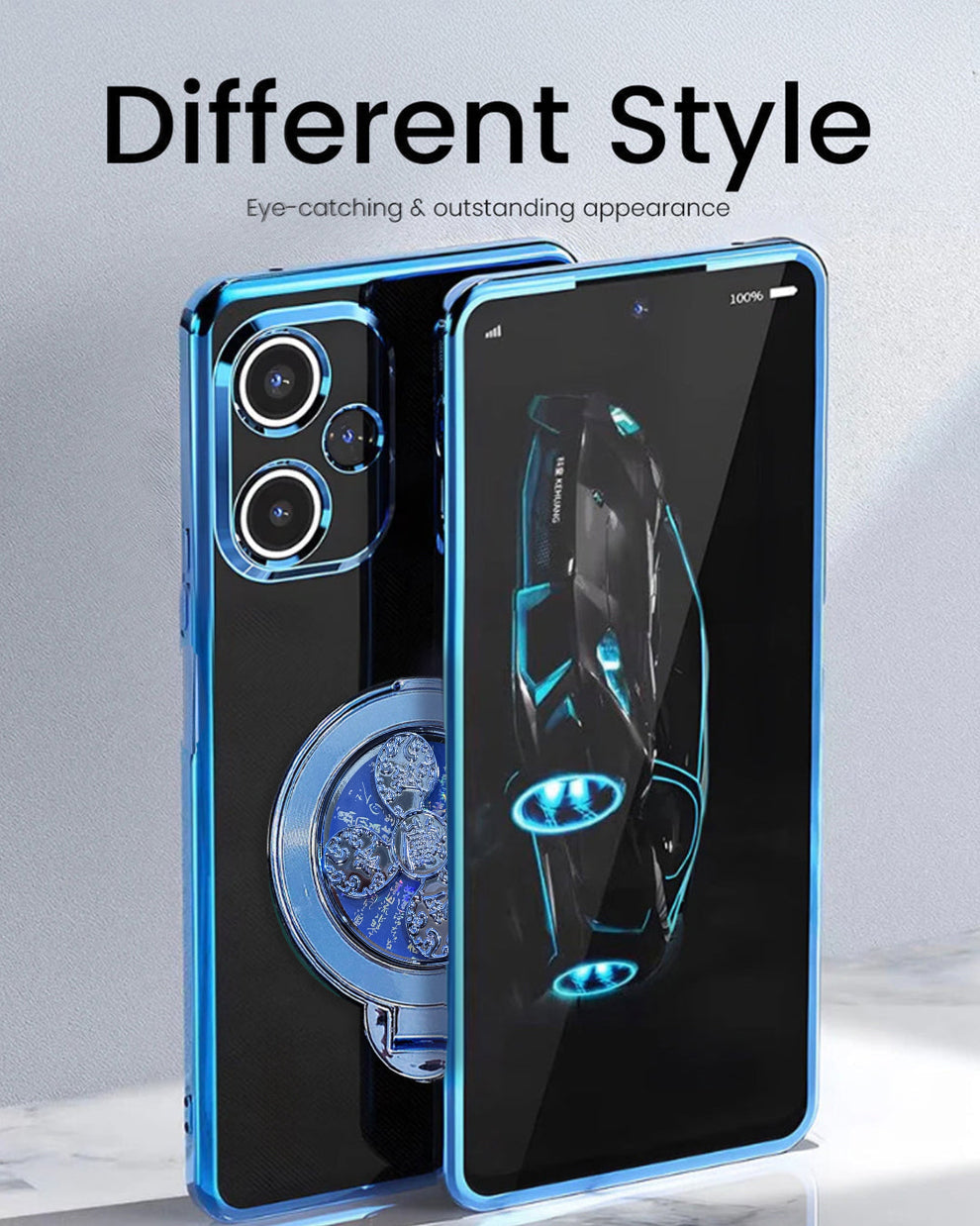 Redmi Note 13 Pro+ 5G Electroplating Reflective Fidget Rotating Back Case