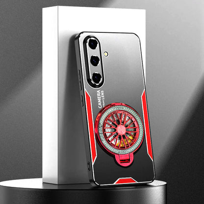 Samsung Galaxy A16 5G Stress Buster Wheel Aluminum Metal Scratch Resistant Back Case