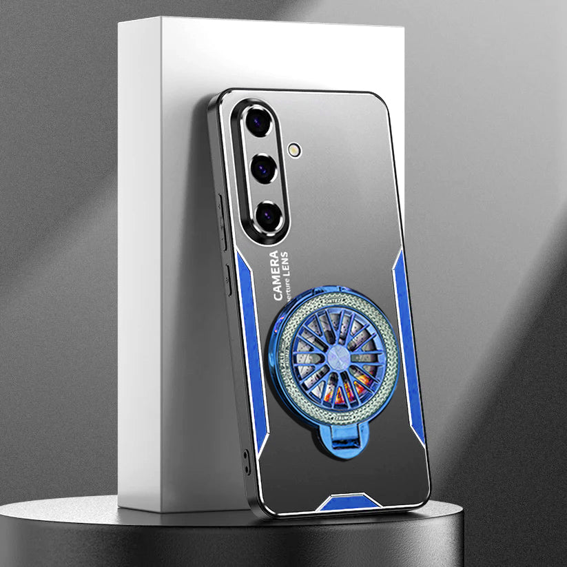 Samsung Galaxy A16 5G Stress Buster Wheel Aluminum Metal Scratch Resistant Back Case