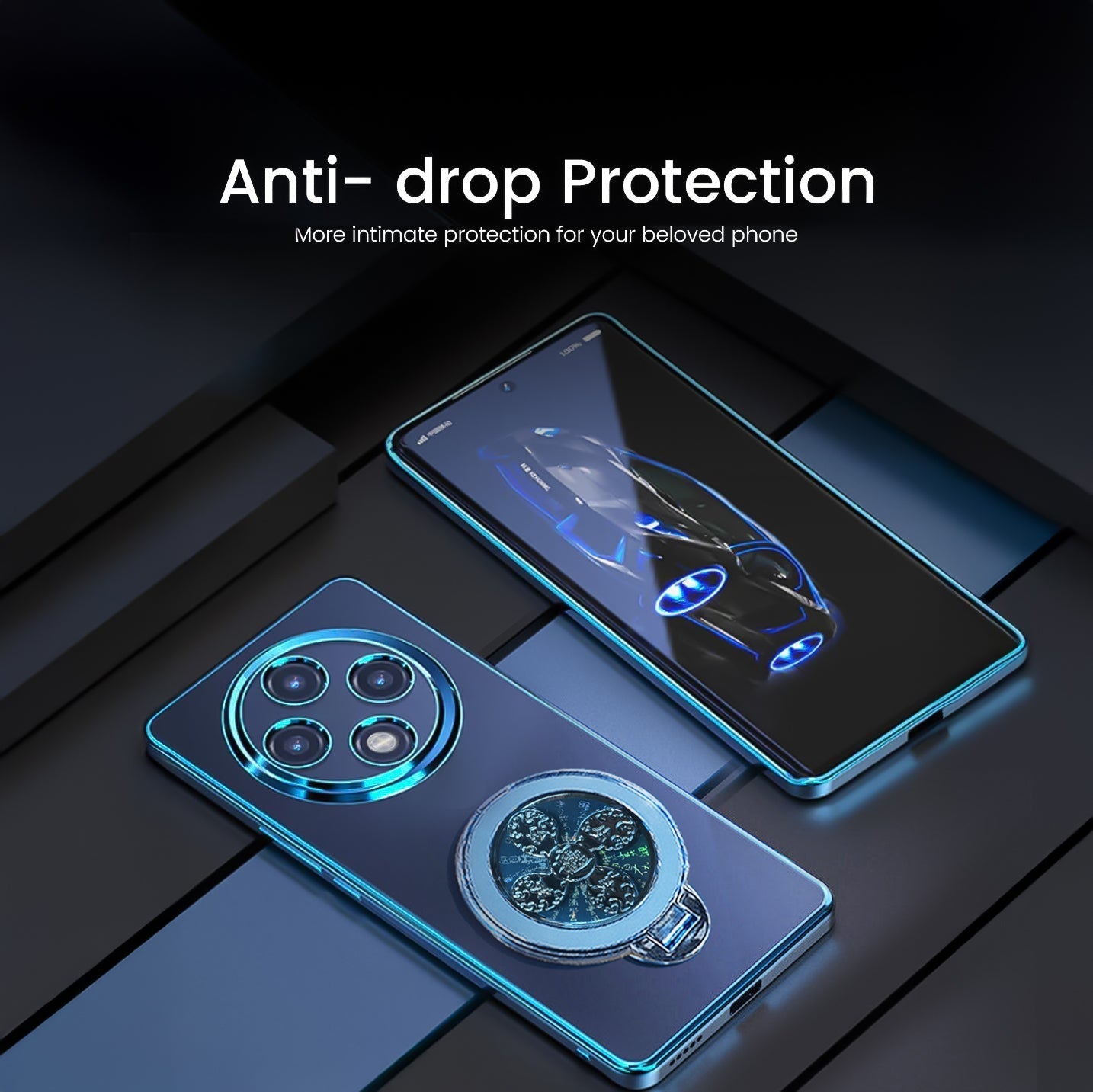 OPPO F27 PRO+ 5G Electroplating Reflective Fidget Rotating Back Case