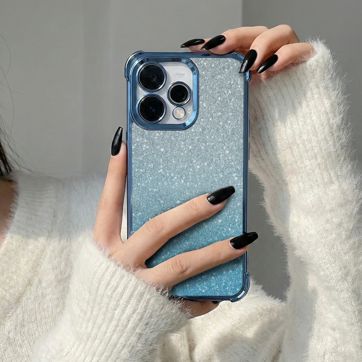 Oppo Reno 15 5G Luxury Shimmer Shockproof Airbag Case