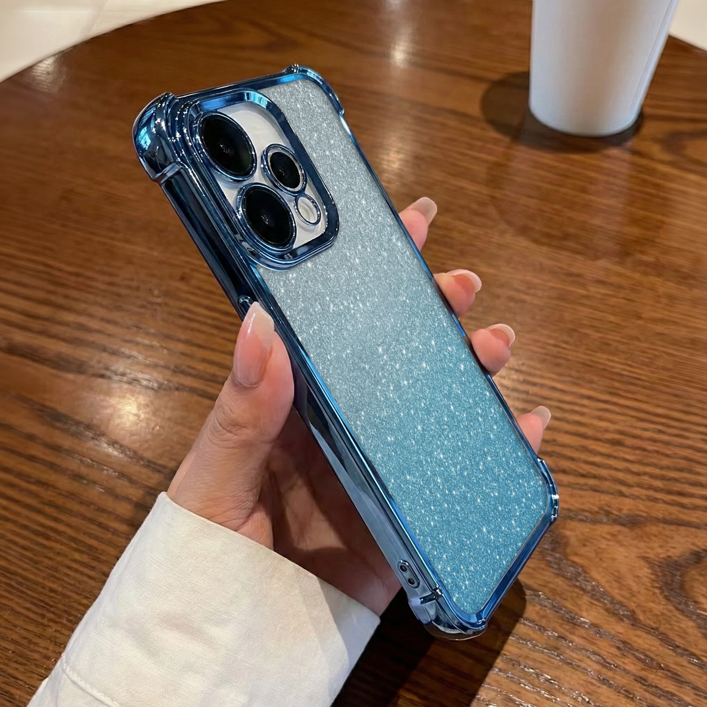 Oppo Reno 15 5G Luxury Shimmer Shockproof Airbag Case