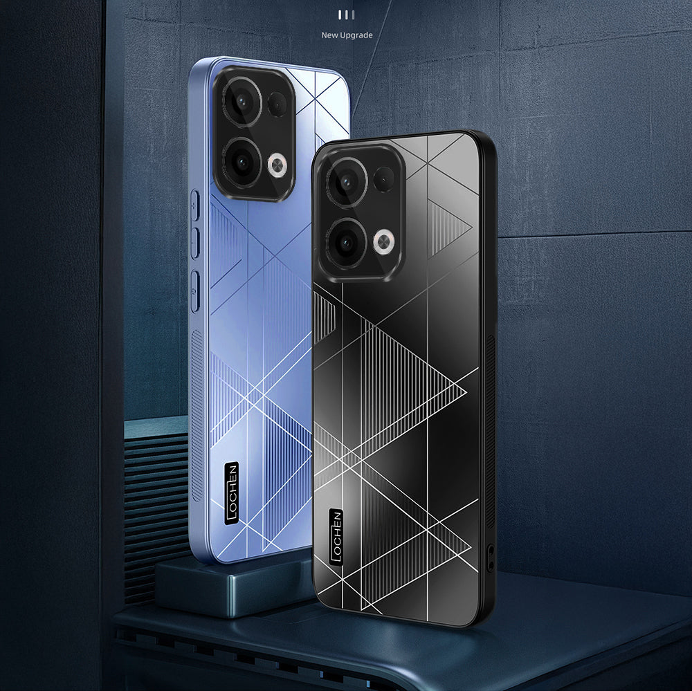 Oppo Reno13 5G Triangle Pattern Matte Back Shockproof Case