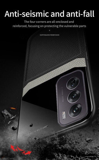 Oppo Reno12 5G Premium Leather Lens Protective Case