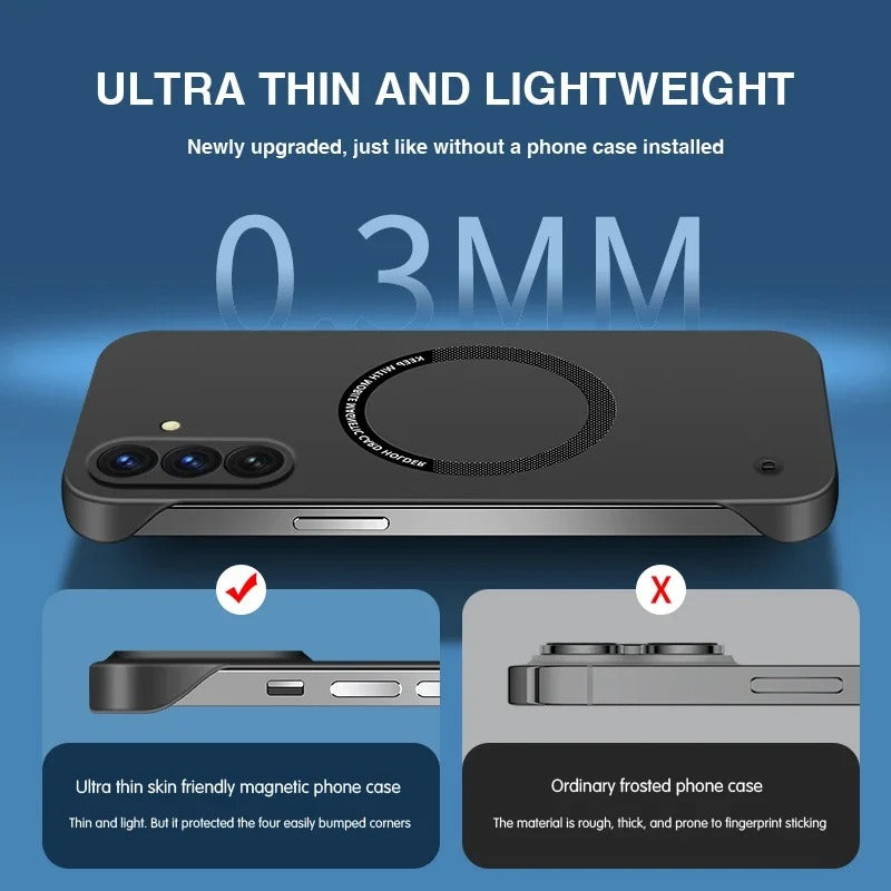 Samsung Galaxy A36 5G Frameless Magnetic Wireless Charging Case - Ultra-Slim Clear MagSafe Compatible Cover
